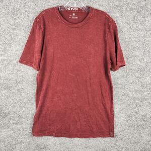 Ever Shirt Mens Medium Red Garment Dyed Crewneck Tee Made In USA Jersey